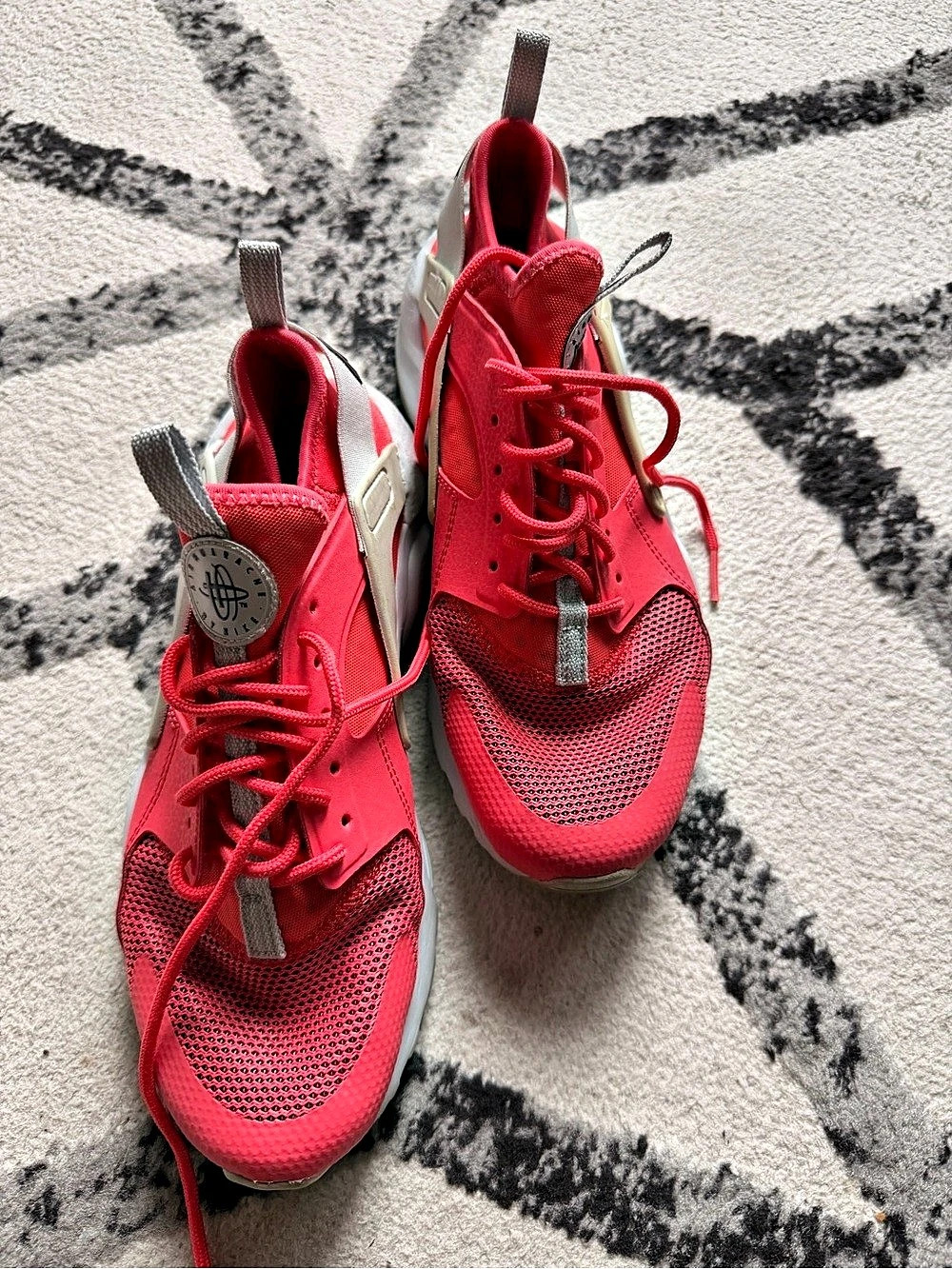 Nike Air Huarache Run Ultra Sneakers Red & White Girls US 6Y